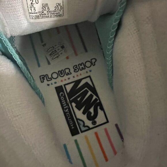 Vans Flour Shop x Super ComfyCush Sk8-Hi 'Rainbow' VN0A54EU2N7 Sz 2 - Picture 6 of 10